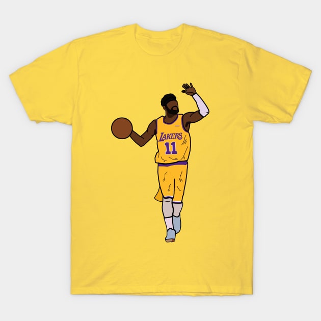 Kyrie Irving - Los Angeles Lakers T-Shirt by xavierjfong